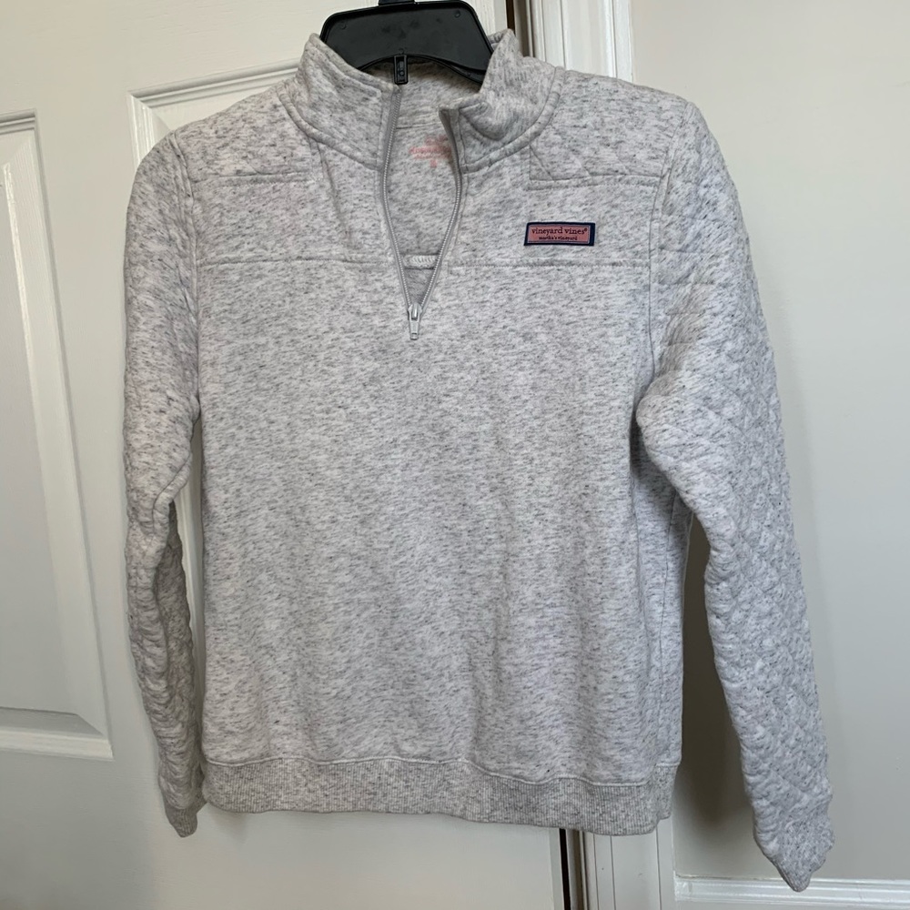 Vineyard vines gray half zip sweatshirt